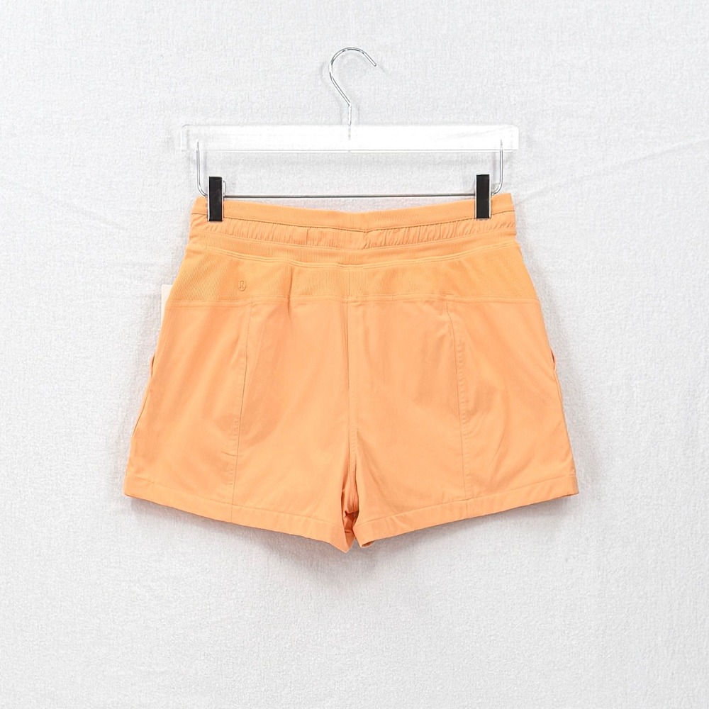 LULULEMON Dance Studio HR Short 3.5" Lined Women 6 Orange Athletic High Rise NEW - Picture 5 of 16